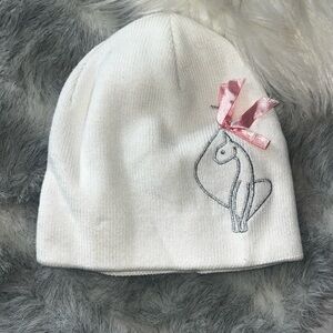White Baby Phat vintage Beanie with Pink Bow